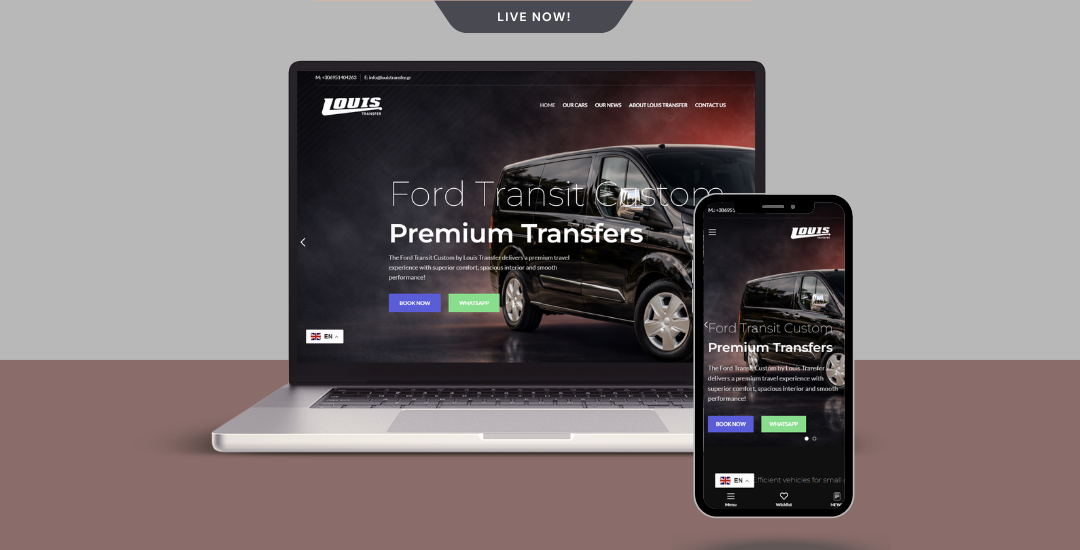 louistransfer.gr – Κατασκευή σύγχρονης ιστοσελίδας μεταφορών με έμφαση σε ταχύτητα, UI/UX και άμεση κράτηση
